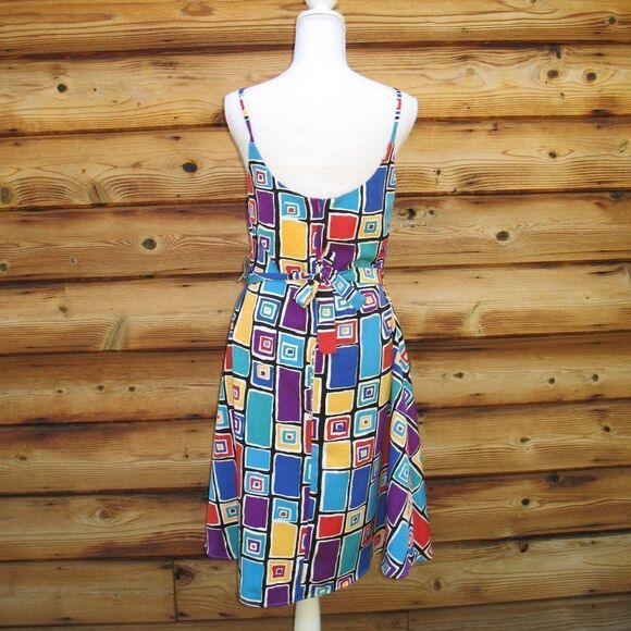 NWT Vintage 90's Multi Color Dress - Picture 5 of 8